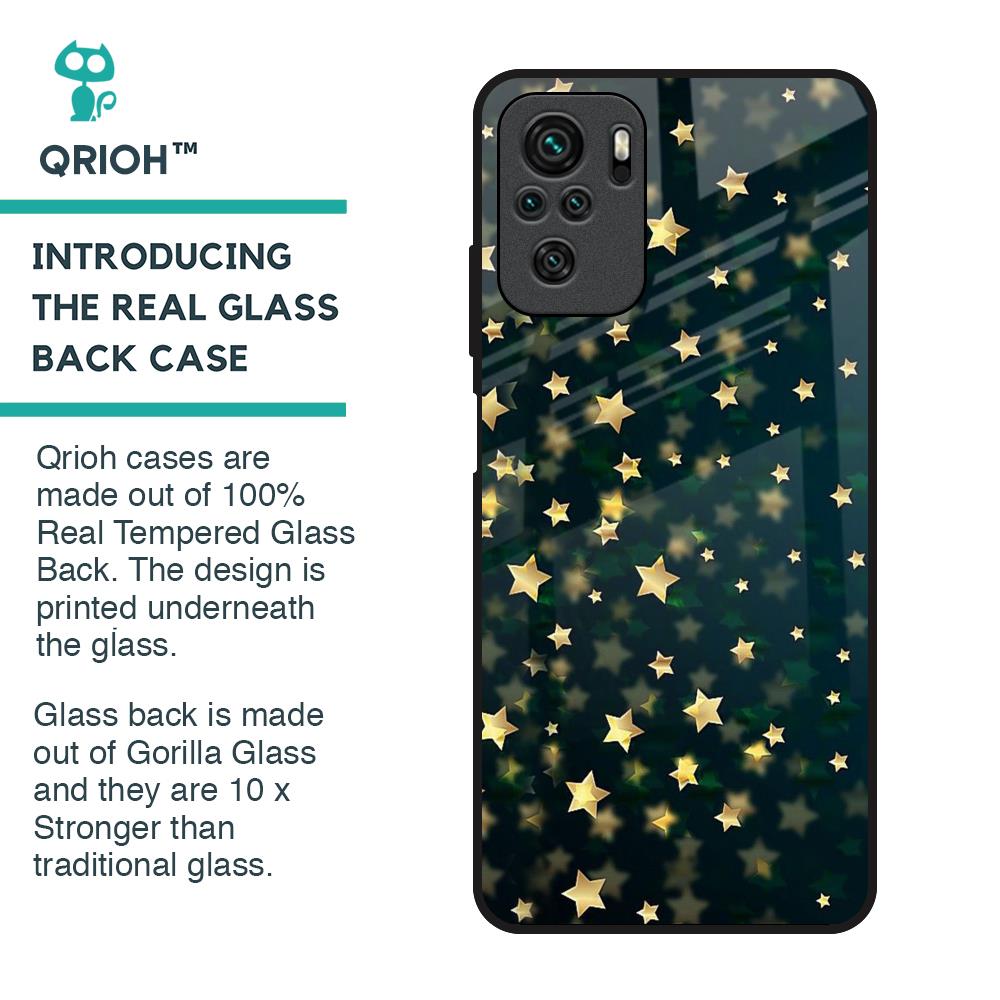Dazzling Stars Glass Case For Redmi Note 10