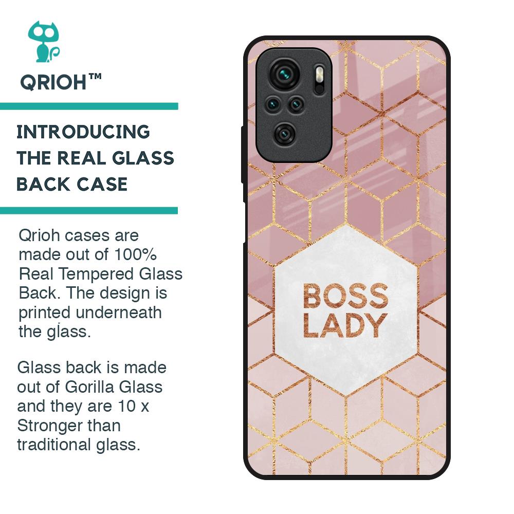 Boss Lady Glass Case for Redmi Note 10
