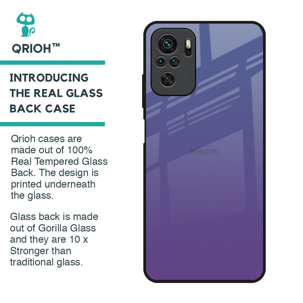 Indigo Pastel Glass Case For Redmi Note 10
