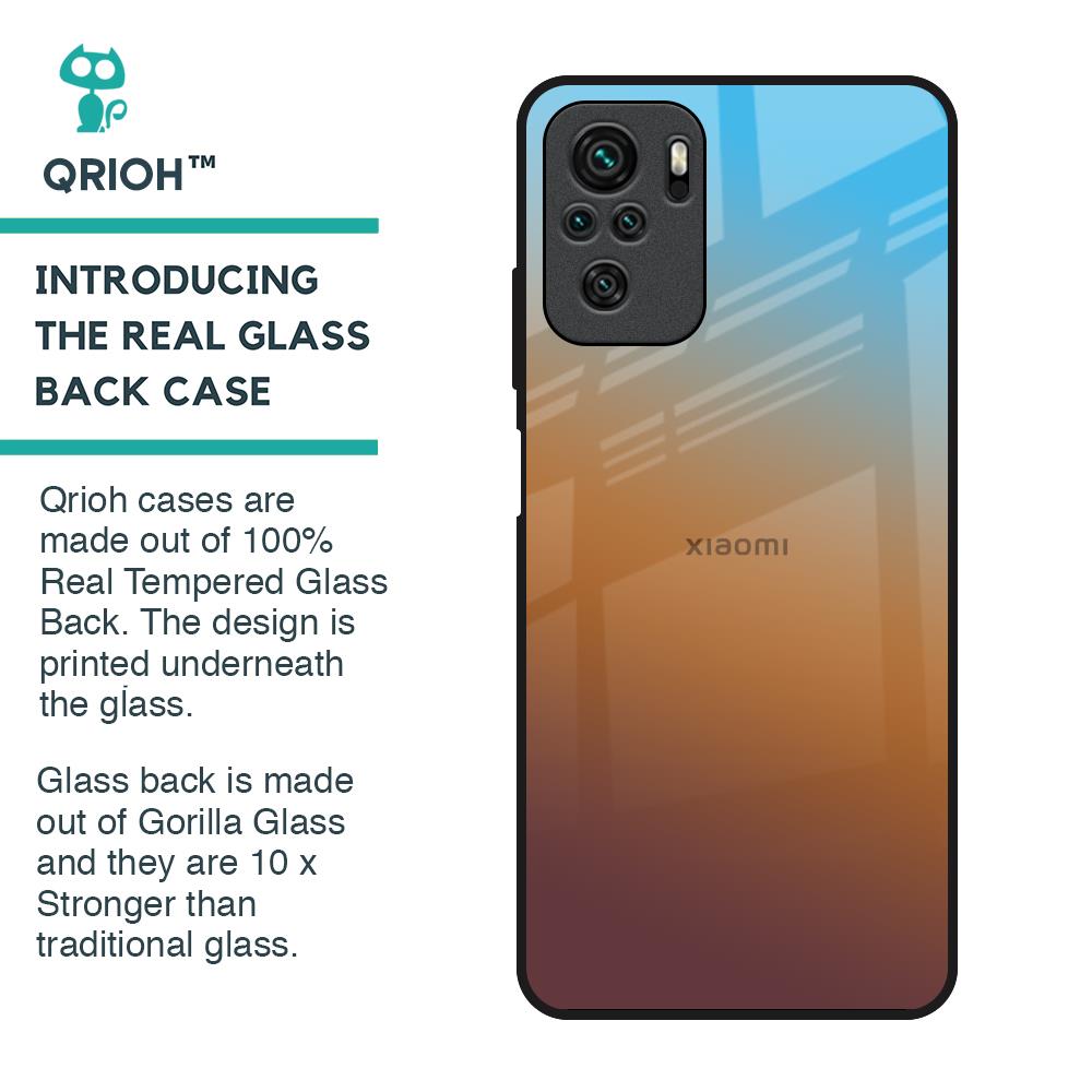 Rich Brown Glass Case for Redmi Note 10