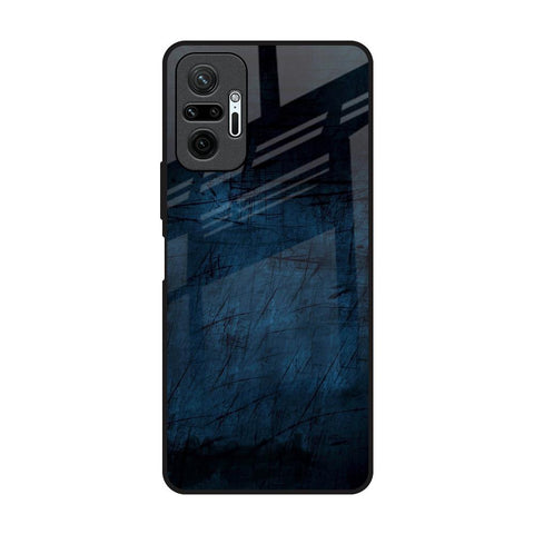 Dark Blue Grunge Redmi Note 10 Pro Glass Back Cover Online