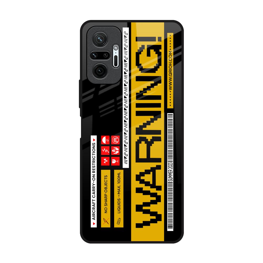 Aircraft Warning Redmi Note 10 Pro Glass Back Cover Online