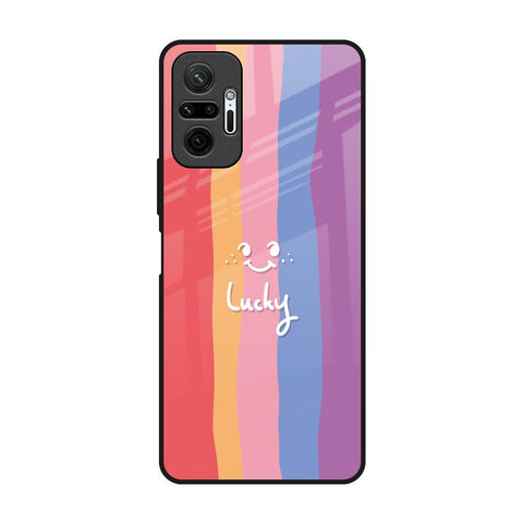 Lucky Abstract Redmi Note 10 Pro Glass Back Cover Online