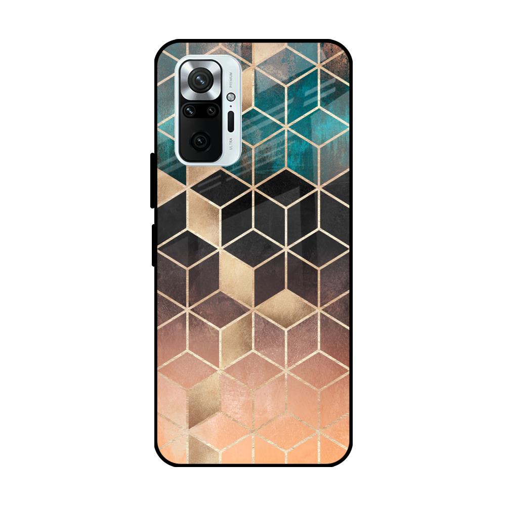 Bronze Texture Glass Case for Redmi Note 10 Pro