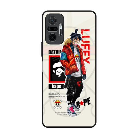 Bape Luffy Redmi Note 10 Pro Max Glass Back Cover Online