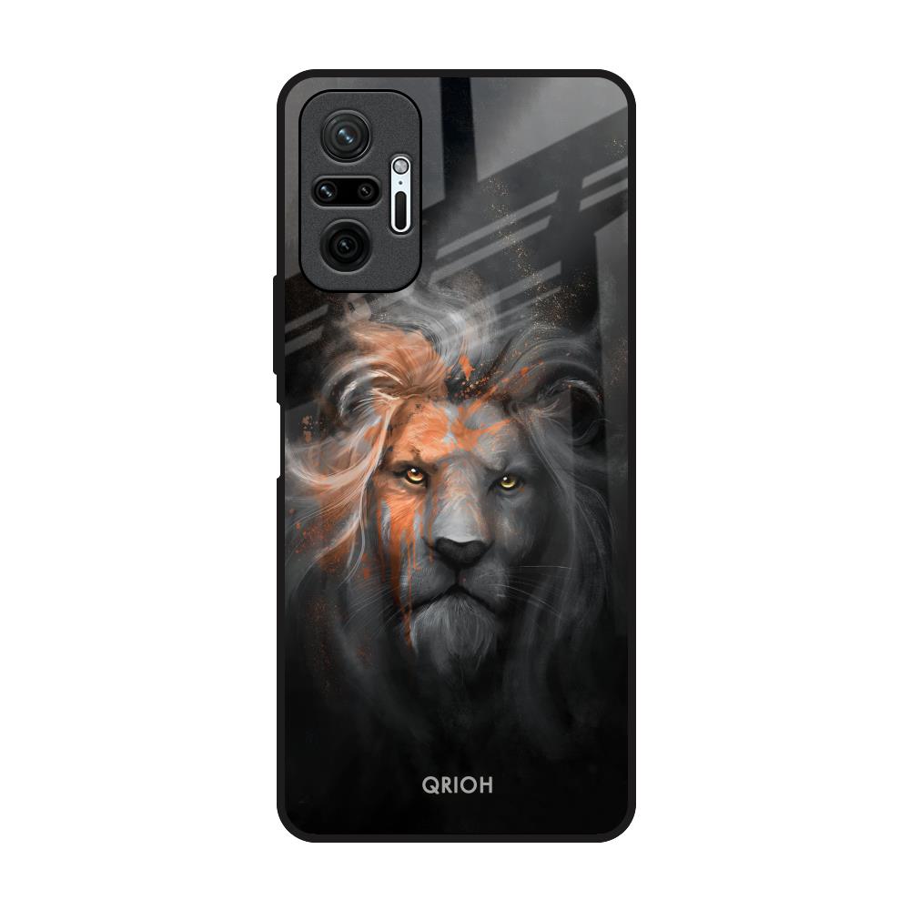 Devil Lion Redmi Note 10 Pro Max Glass Back Cover Online