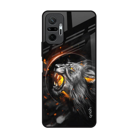 Aggressive Lion Redmi Note 10 Pro Max Glass Back Cover Online