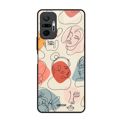 Abstract Faces Redmi Note 10 Pro Max Glass Back Cover Online