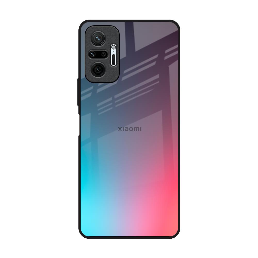 Rainbow Laser Glass Case for Redmi Note 10 Pro Max