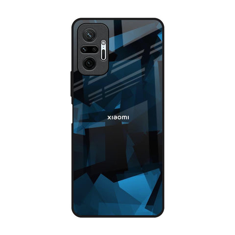 Polygonal Blue Box Redmi Note 10 Pro Max Glass Back Cover Online
