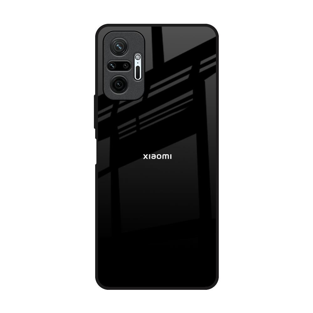 Jet Black Redmi Note 10 Pro Max Glass Back Cover Online