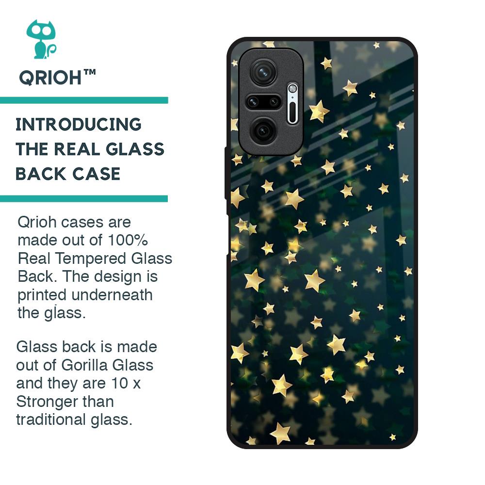 Dazzling Stars Glass Case For Redmi Note 10 Pro Max
