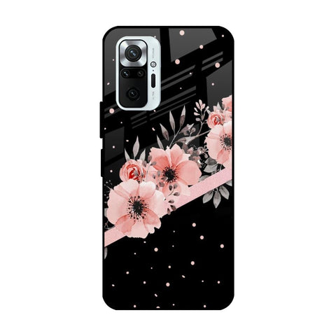 Floral Black Band Redmi Note 10 Pro Max Glass Cases & Covers Online
