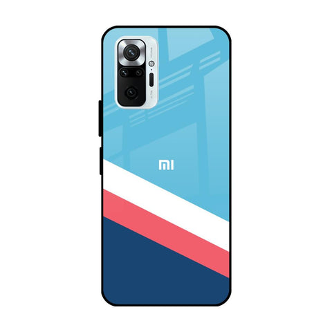 Pink & White Stripes Redmi Note 10 Pro Max Glass Cases & Covers Online