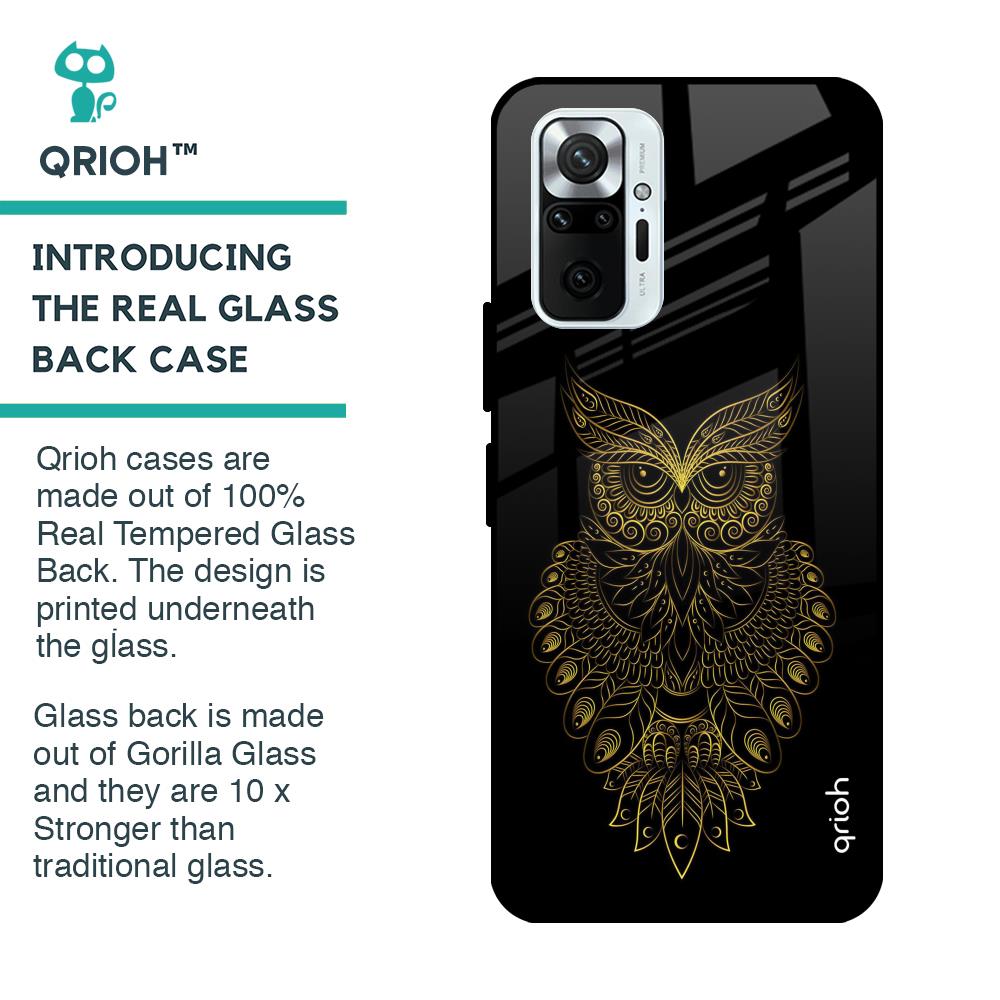 Golden Owl Glass Case for Redmi Note 10 Pro Max