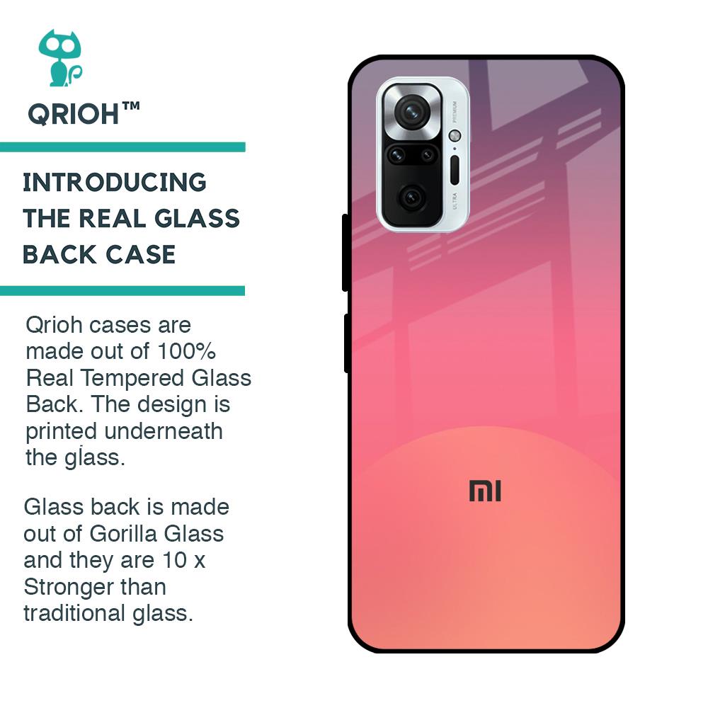 Sunset Orange Glass Case for Redmi Note 10 Pro Max