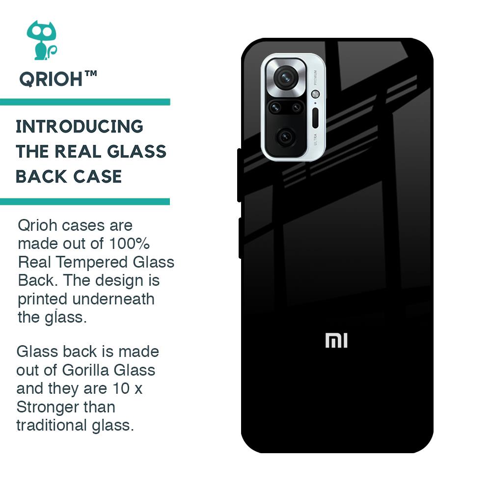 Jet Black Glass Case for Redmi Note 10 Pro Max