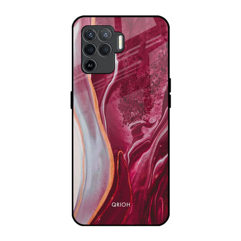 Crimson Ruby Oppo F19 Pro Glass Back Cover Online