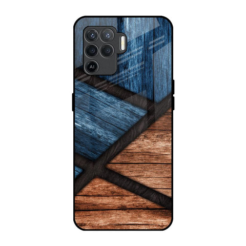 Wooden Tiles Oppo F19 Pro Glass Back Cover Online