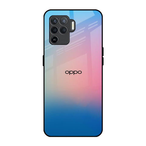 Blue & Pink Ombre Oppo F19 Pro Glass Back Cover Online