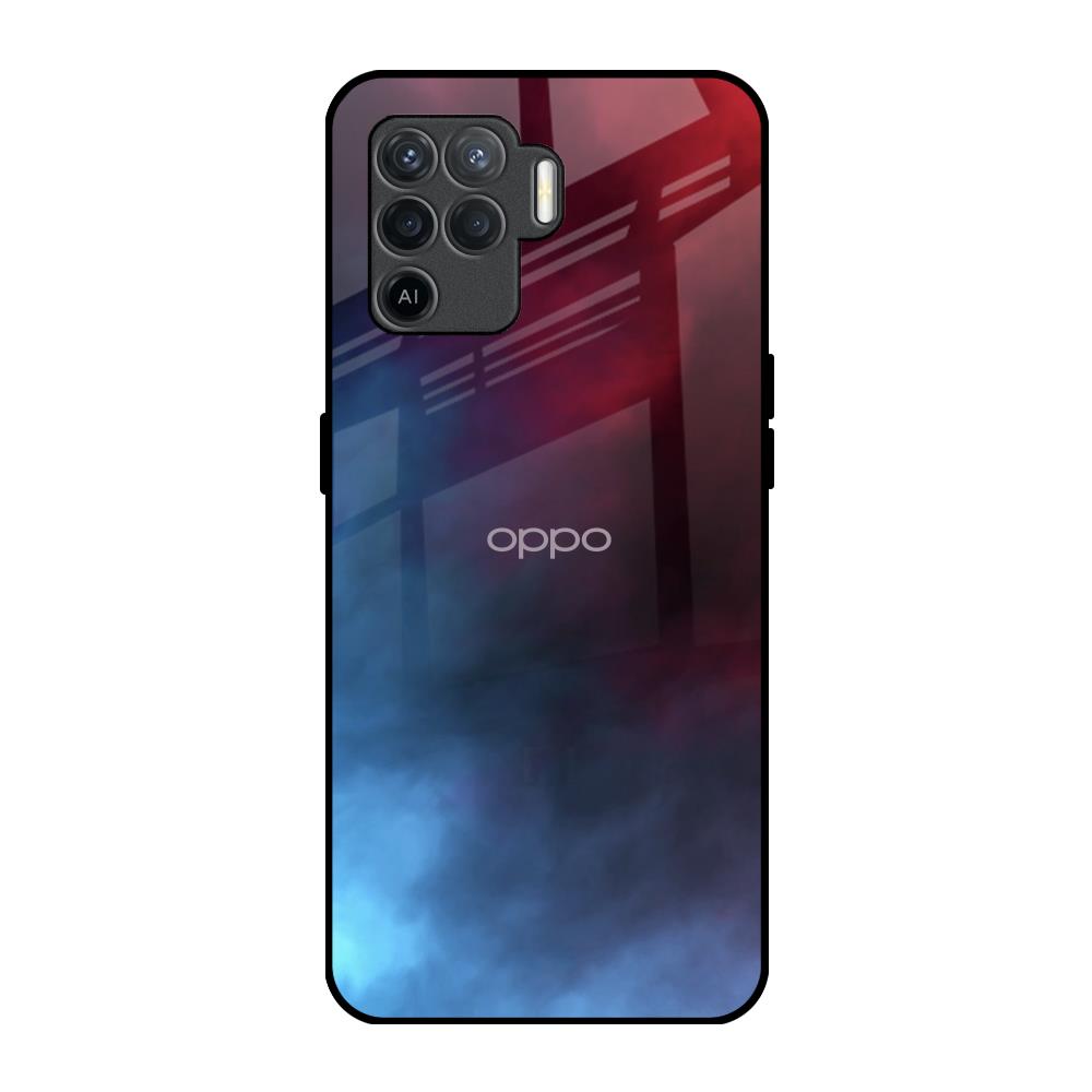 Smokey Watercolor Oppo F19 Pro Glass Back Cover Online