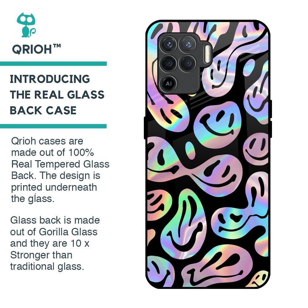 Acid Smile Glass Case for Oppo F19 Pro