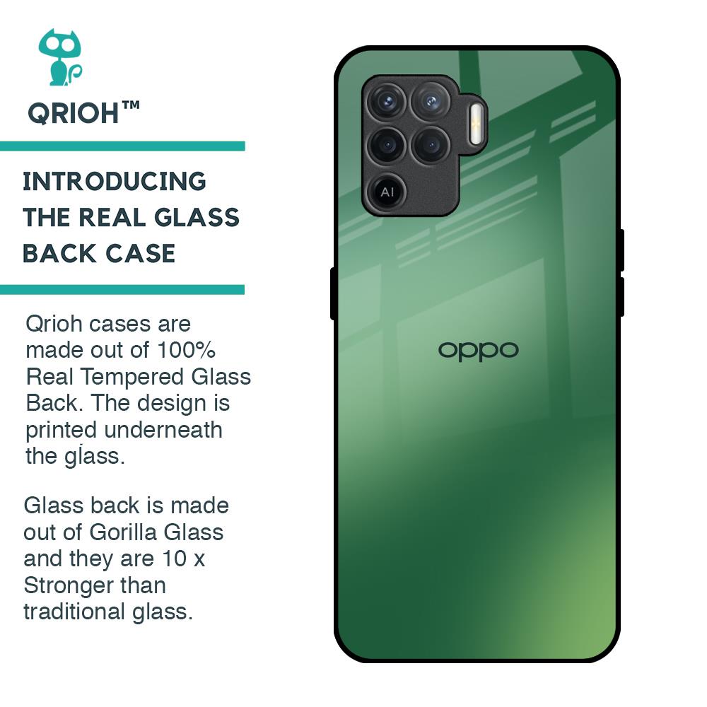 Green Grunge Texture Glass Case for Oppo F19 Pro