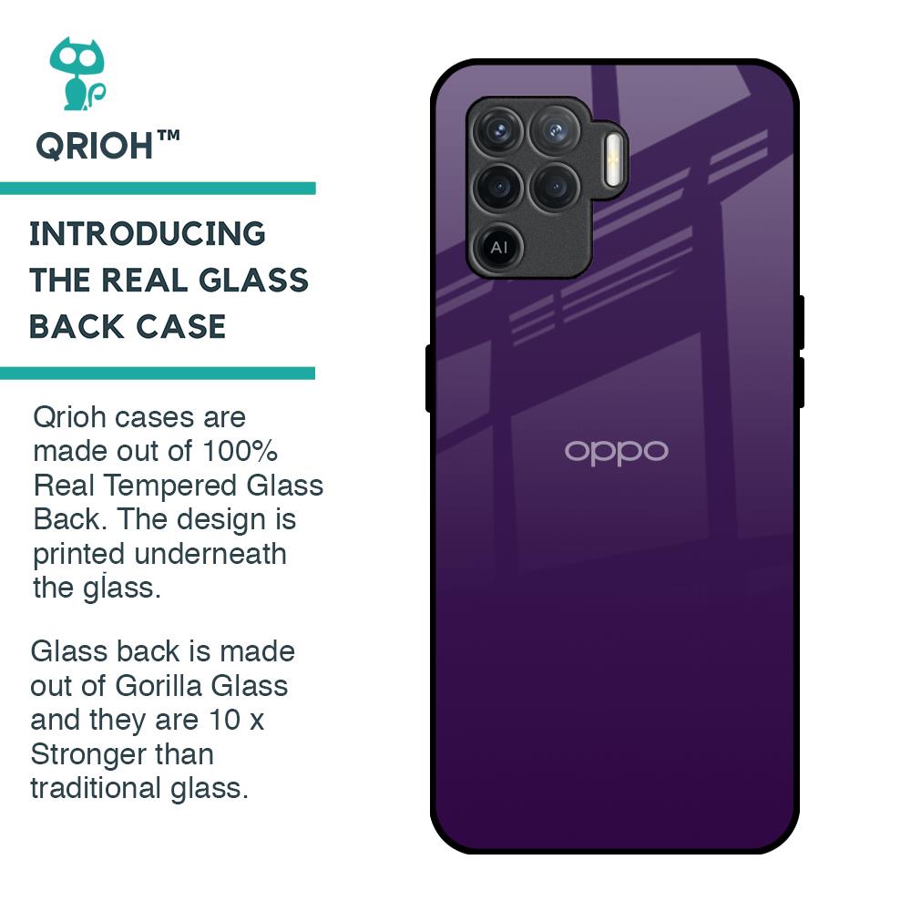 Dark Purple Glass Case for Oppo F19 Pro