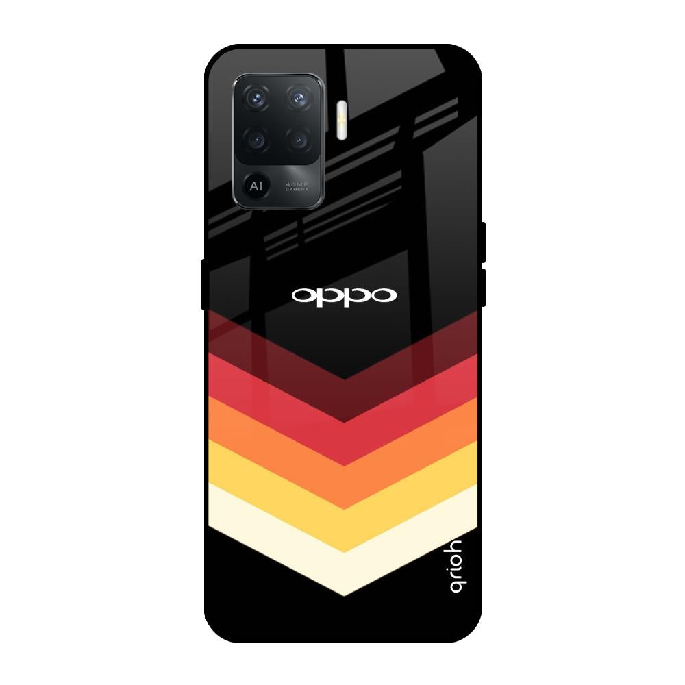 Abstract Arrow Pattern Oppo F19 Pro Glass Cases & Covers Online