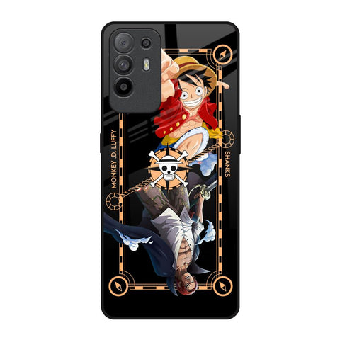 Shanks & Luffy Oppo F19 Pro Plus Glass Back Cover Online