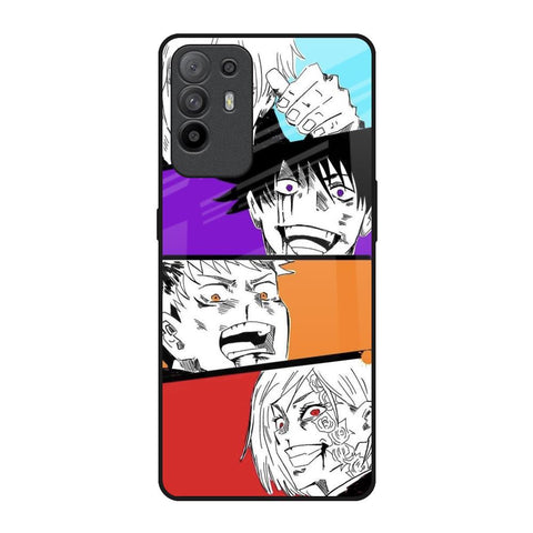 Anime Sketch Oppo F19 Pro Plus Glass Back Cover Online