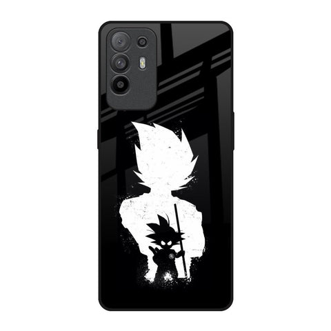 Monochrome Goku Oppo F19 Pro Plus Glass Back Cover Online