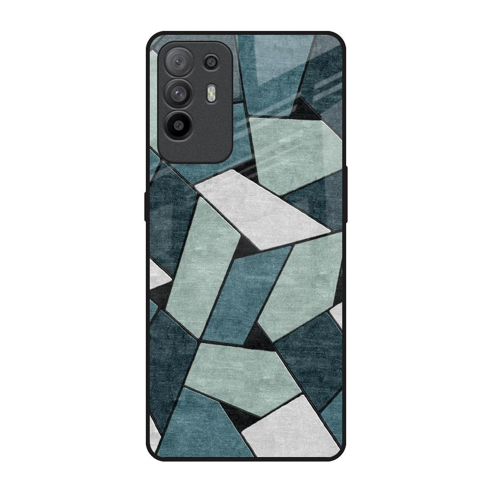 Abstact Tiles Oppo F19 Pro Plus Glass Back Cover Online