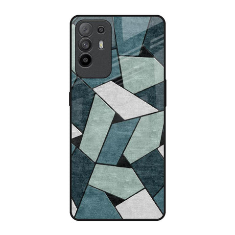 Abstact Tiles Oppo F19 Pro Plus Glass Back Cover Online