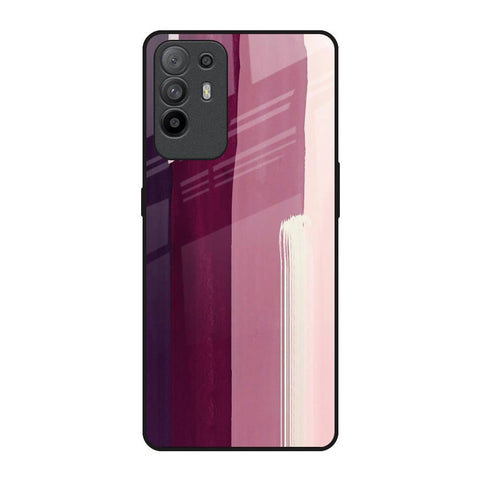 Brush Stroke Art Oppo F19 Pro Plus Glass Back Cover Online