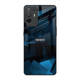 Polygonal Blue Box Oppo F19 Pro Plus Glass Back Cover Online