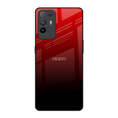 Maroon Faded Oppo F19 Pro Plus Glass Back Cover Online