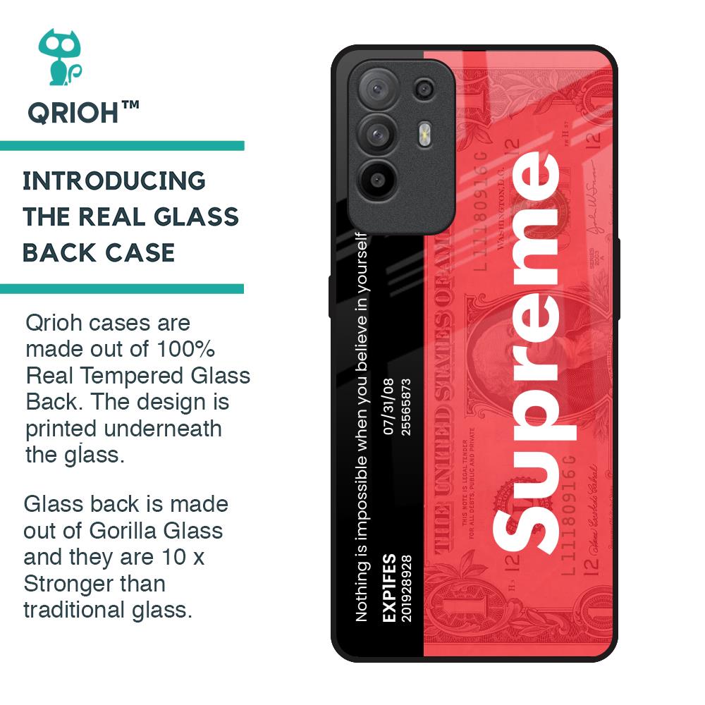 Supreme Ticket Glass Case for Oppo F19 Pro Plus
