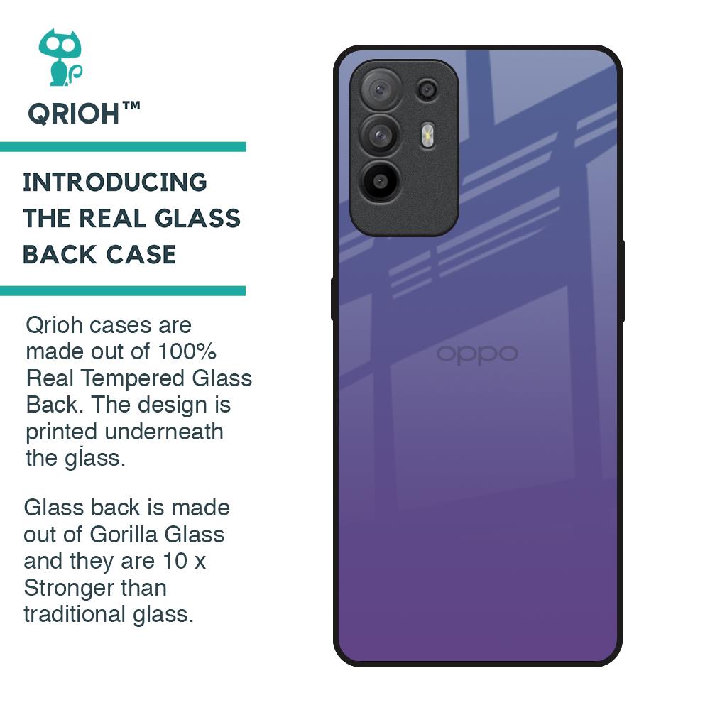Indigo Pastel Glass Case For Oppo F19 Pro Plus