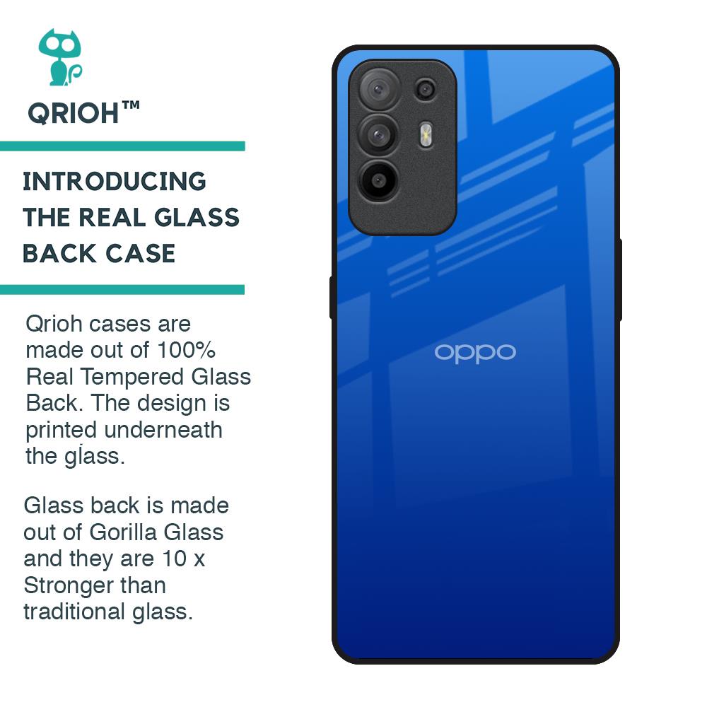 Egyptian Blue Glass Case for Oppo F19 Pro Plus