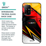 Race Jersey Pattern Glass Case For Oppo F19 Pro Plus