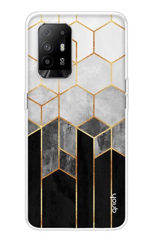 Hexagonal Pattern Oppo F19 Pro Plus Back Cover
