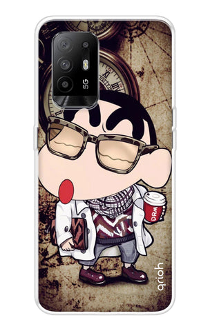 Nerdy Shinchan Oppo F19 Pro Plus Back Cover