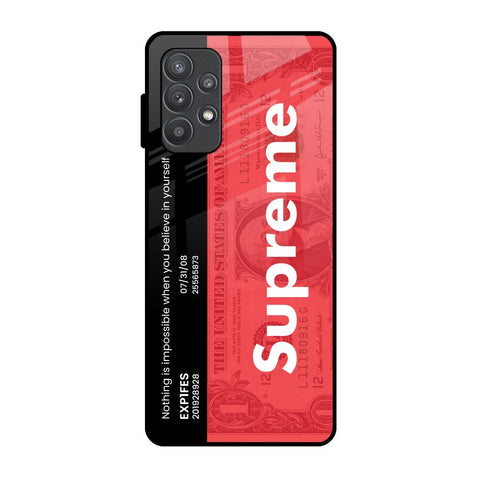 Supreme Ticket Samsung Galaxy A52 Glass Back Cover Online