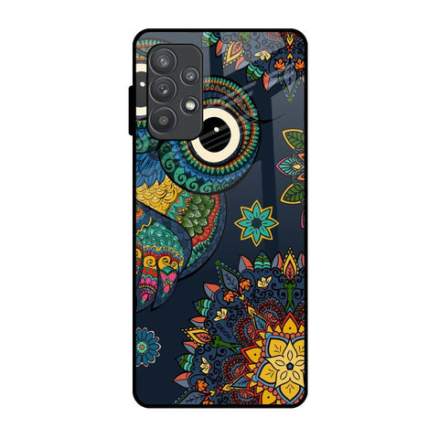 Owl Art Samsung Galaxy A52 Glass Back Cover Online