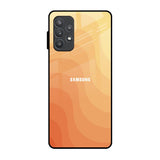 Orange Curve Pattern Samsung Galaxy A52 Glass Back Cover Online