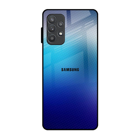 Blue Rhombus Pattern Samsung Galaxy A52 Glass Back Cover Online