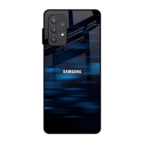 Blue Rough Abstract Samsung Galaxy A52 Glass Back Cover Online