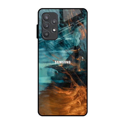 Golden Splash Samsung Galaxy A52 Glass Back Cover Online