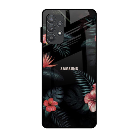 Tropical Art Flower Samsung Galaxy A52 Glass Back Cover Online